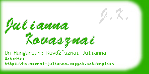 julianna kovasznai business card